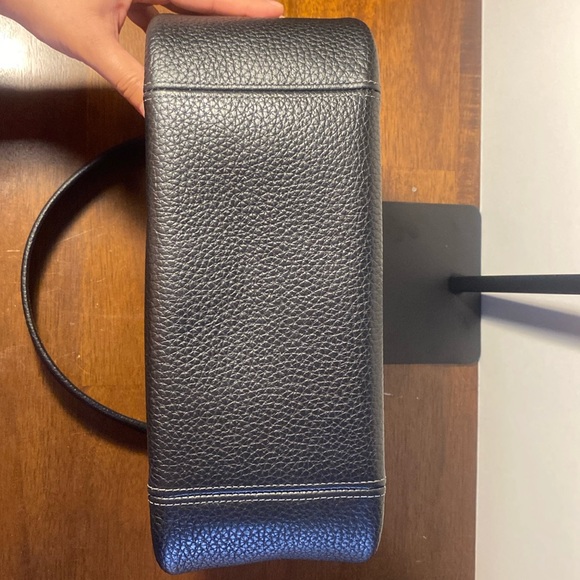 Coach Cary CC437 Black Pebble Leather Shoulder Crossbody Bag Pewter - Picture 5 of 8